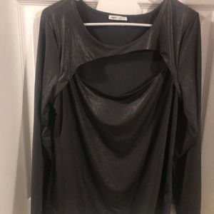 Worn once sparkly top with cutout